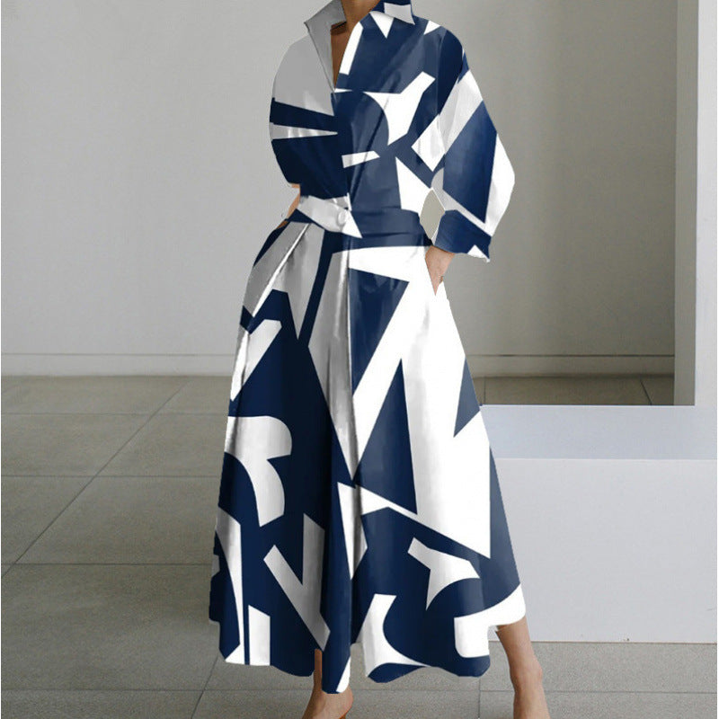 SOFER™ - Elegantes Wickel-Maxikleid mit Kragen
