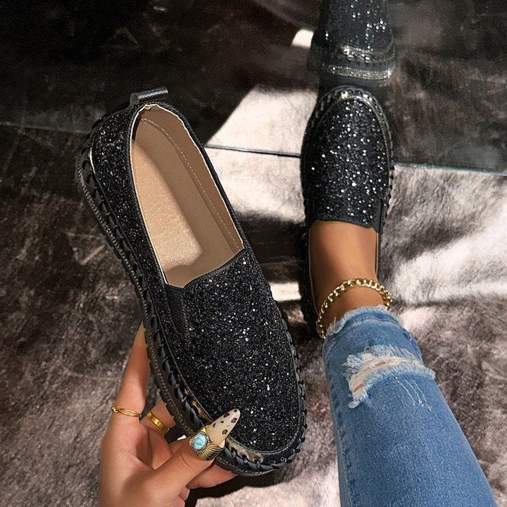 RUBEA™ – Modische Slip-On Glitzer-Loafer für den Alltag