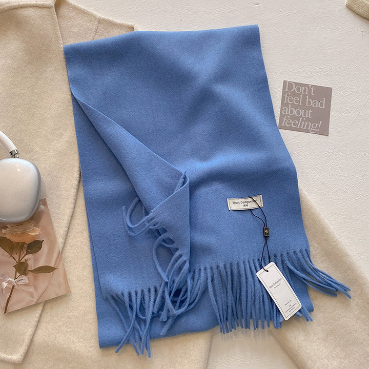KHIONNE™ - Bequeme weiche unifarbene Schal-Stola mit Quasten