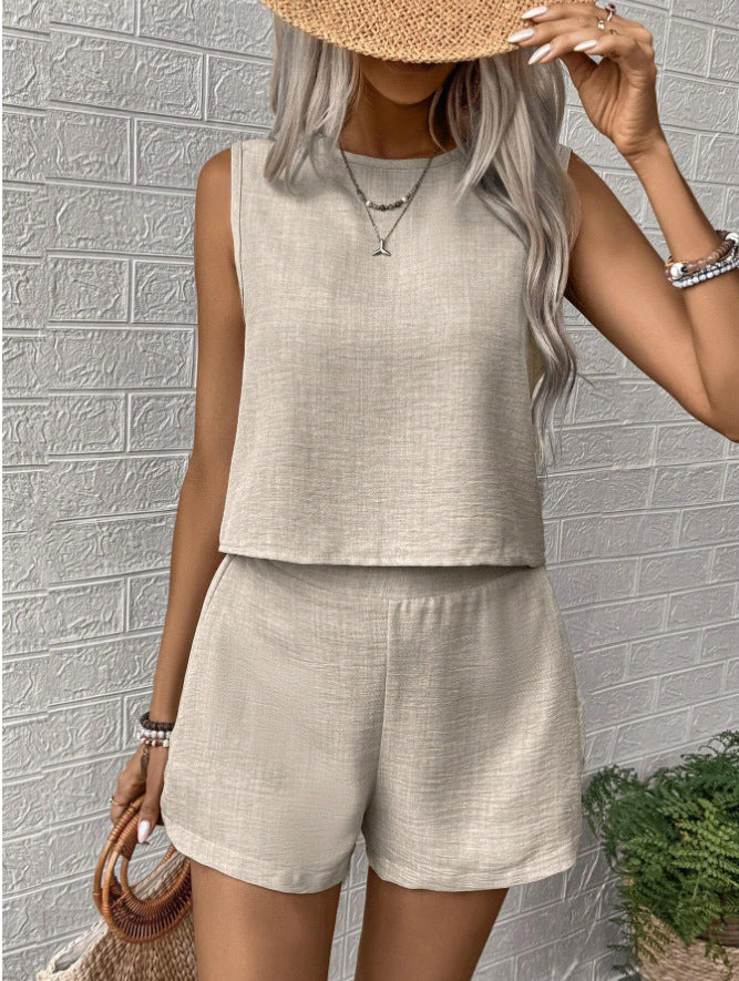 CLARISSE™ - Elegantes ärmelloses Tanktop- & Shorts-Set