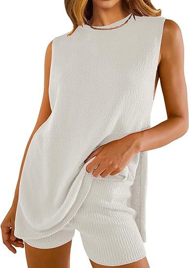 SAVINA™ – Ärmelloser Lounge-Pullover und Shorts-Duo