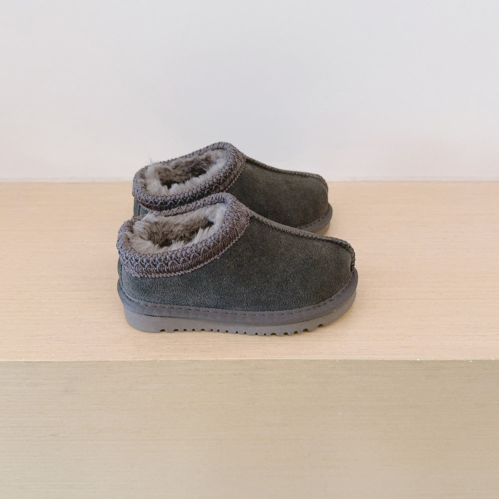 HALO™ - Bequeme, flauschige Outdoor-Pantoletten aus geflochtenem Wildleder