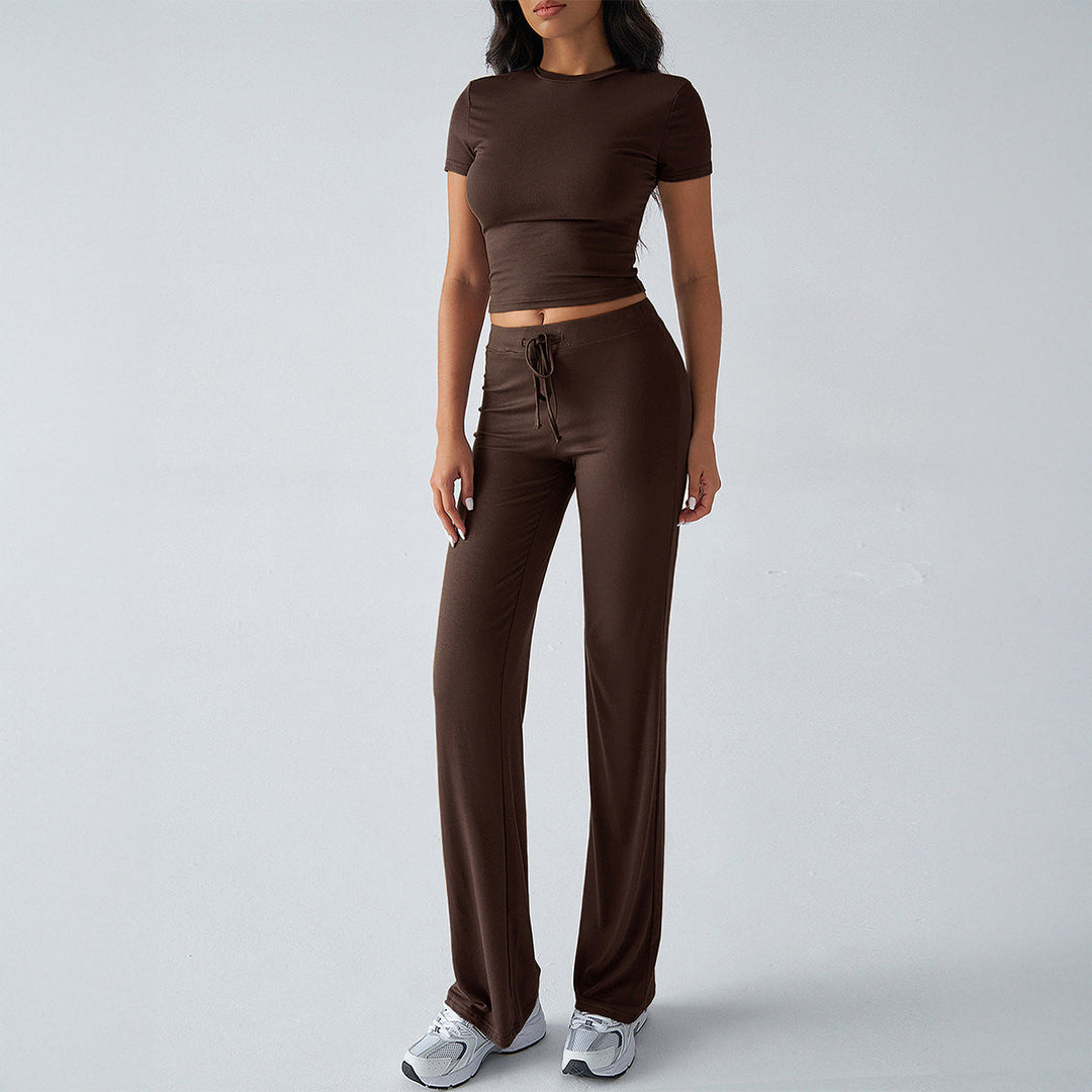 MARGARITA™ – Alltägliches Kurzarm-Crop-Top- und Jogger-Set