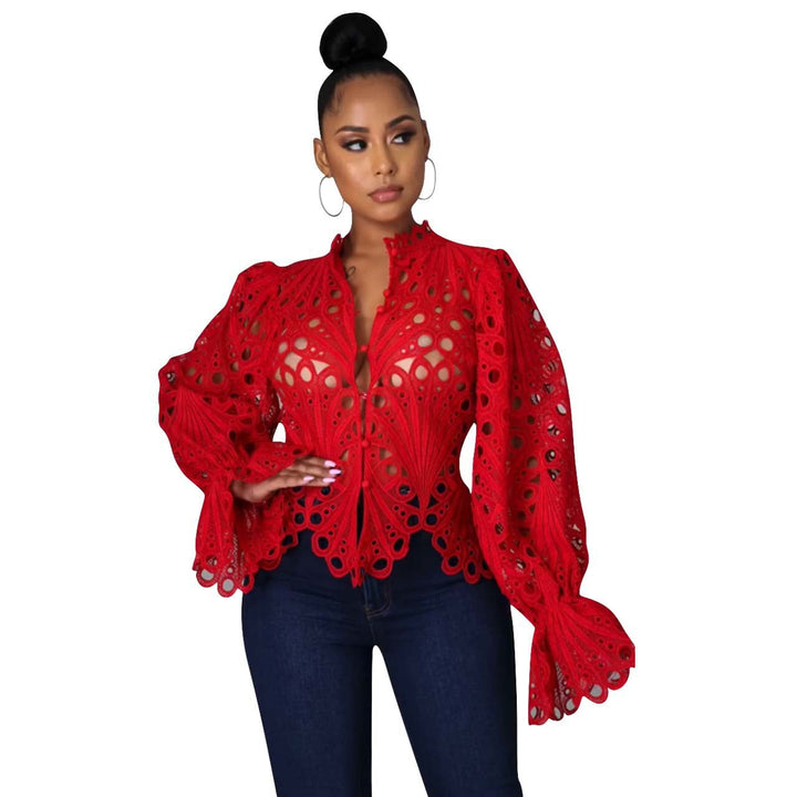 ISALI™ - Elegante asymmetrische Bluse mit Volantärmeln