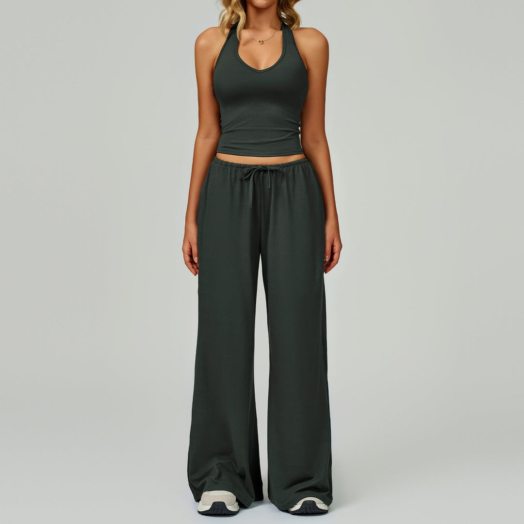 DINGDING™ – Lässiges bauchfreies Tanktop und weites Hosen-Set