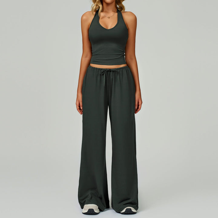 DINGDING™ – Lässiges bauchfreies Tanktop und weites Hosen-Set