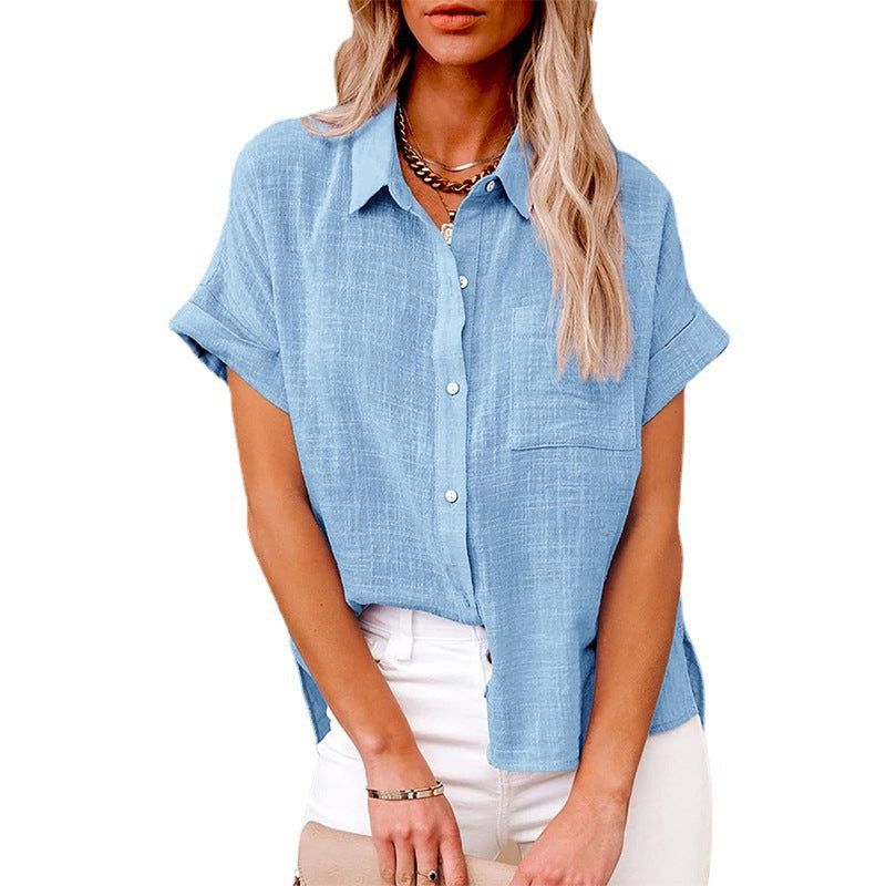 AUDRINE™ – Bequeme legere Bluse mit Knopfleiste