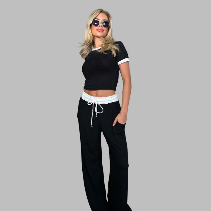 PLATU™ - Freizeit-Set aus Kurzarmshirt und weiter Hose