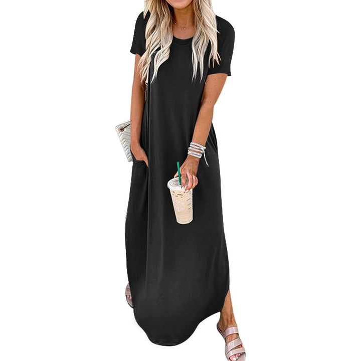 SOPHIE™ - Lässiges, weit geschnittenes Kurzarm-Maxikleid für entspannte Eleganz