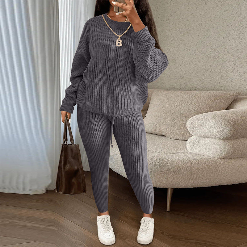 TAMA™ - Gemütliches Langarm-Pullover und Kordelzug-Hosen Set
