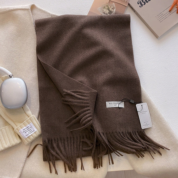 KHIONNE™ - Bequeme weiche unifarbene Schal-Stola mit Quasten