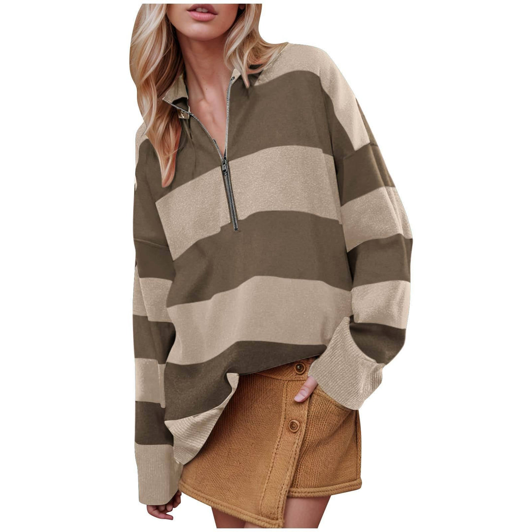 CAMILLA™ - Gemütlicher Langarm-Pullover mit halbem Reißverschluss