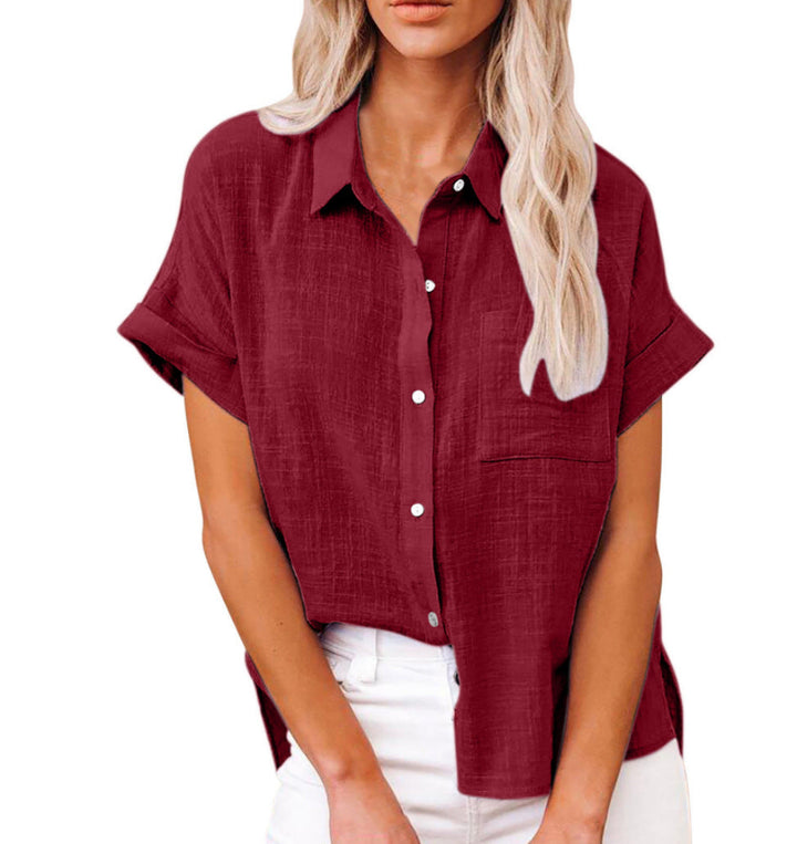 AUDRINE™ – Bequeme legere Bluse mit Knopfleiste