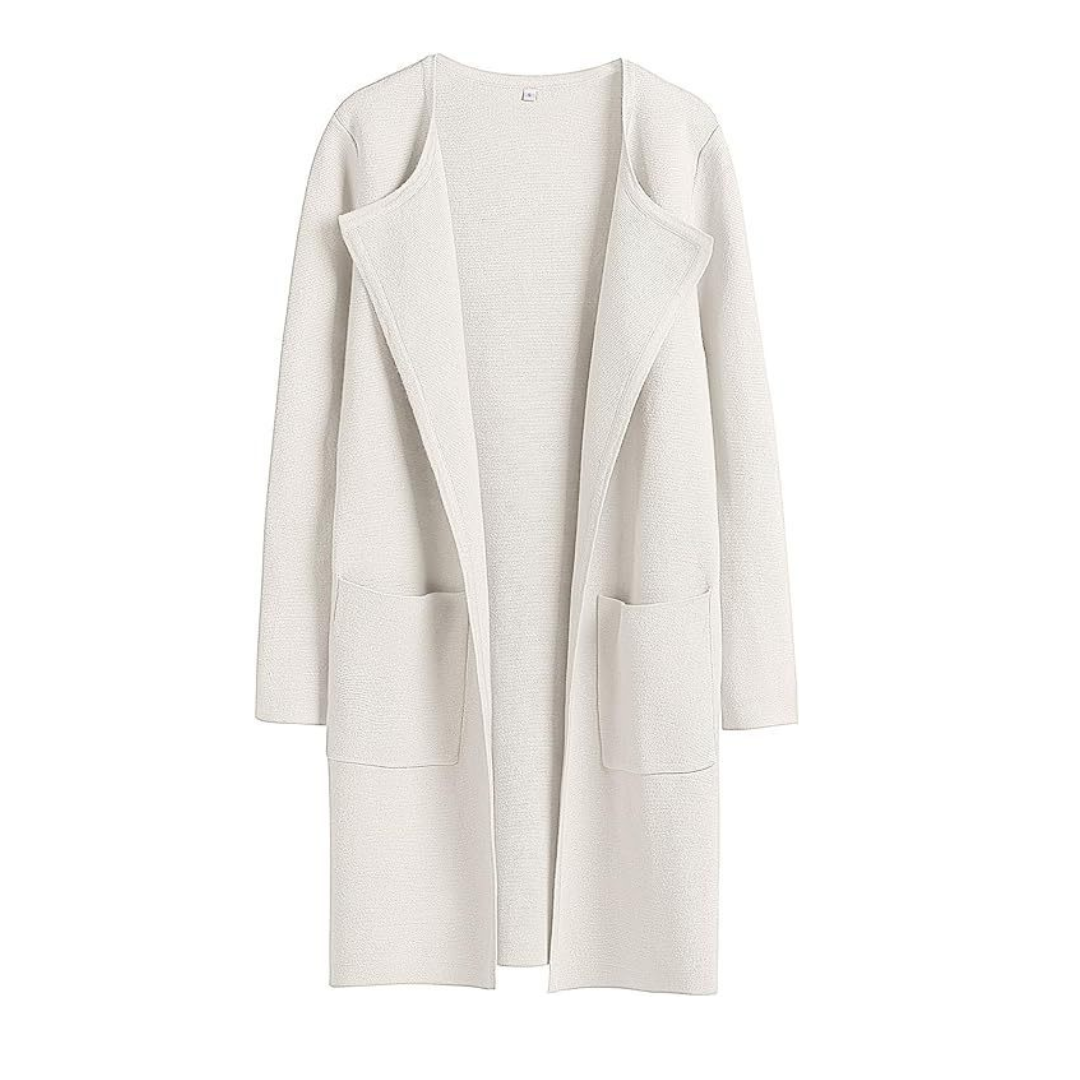 FREJА™ – Kuscheliger Strick-Cardigan mit Revers und offener Vorderseite