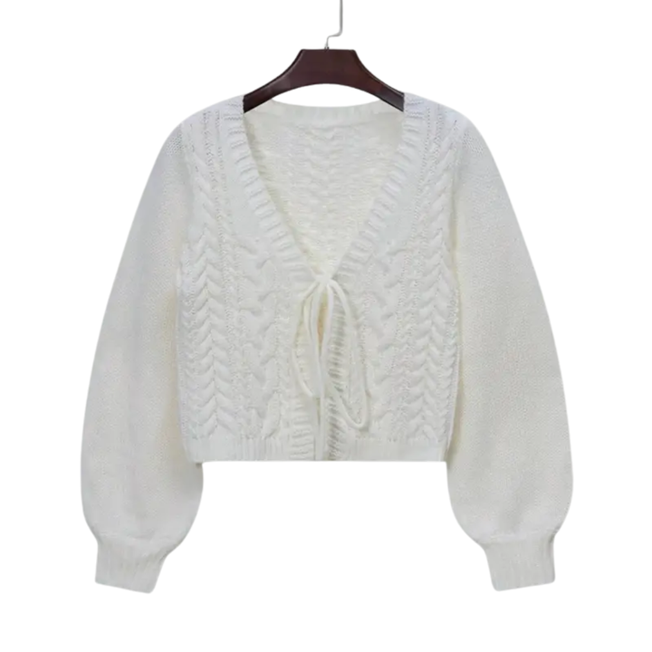 BEXLEY™ – Kuscheliger Zopfstrick-Cardigan zum Binden