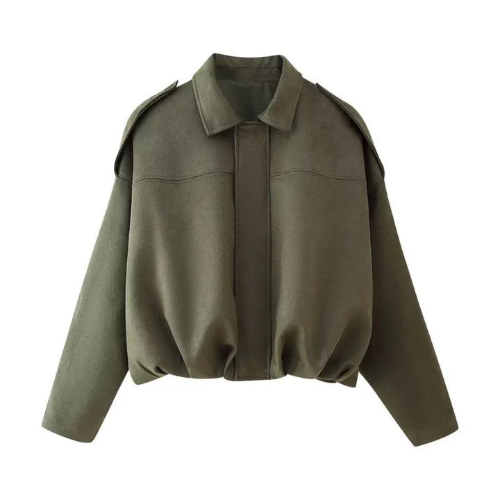 PETRA™ – Vintage Wildleder Epauletten Bomberjacke