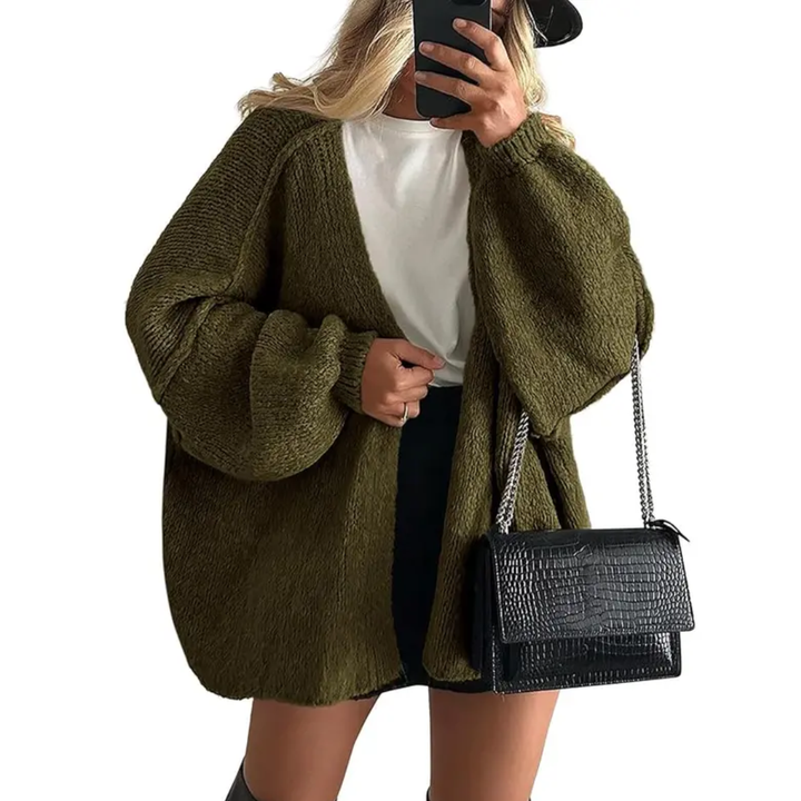 WRENLEY™ – Gemütlicher, oversized Cardigan mit offener Vorderseite