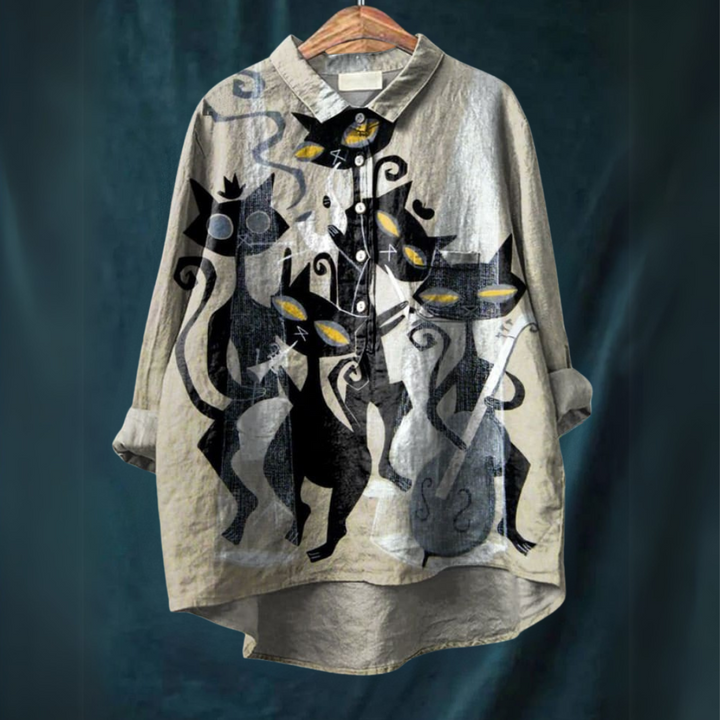 LUCIA™ – Katzenkunst-Shirt
