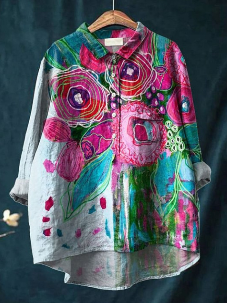 CLAUDINE™ – Gelassenes Kunst-Shirt