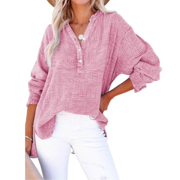 CLEO™ – Entspannte Oversized-Bluse mit Knopfleiste