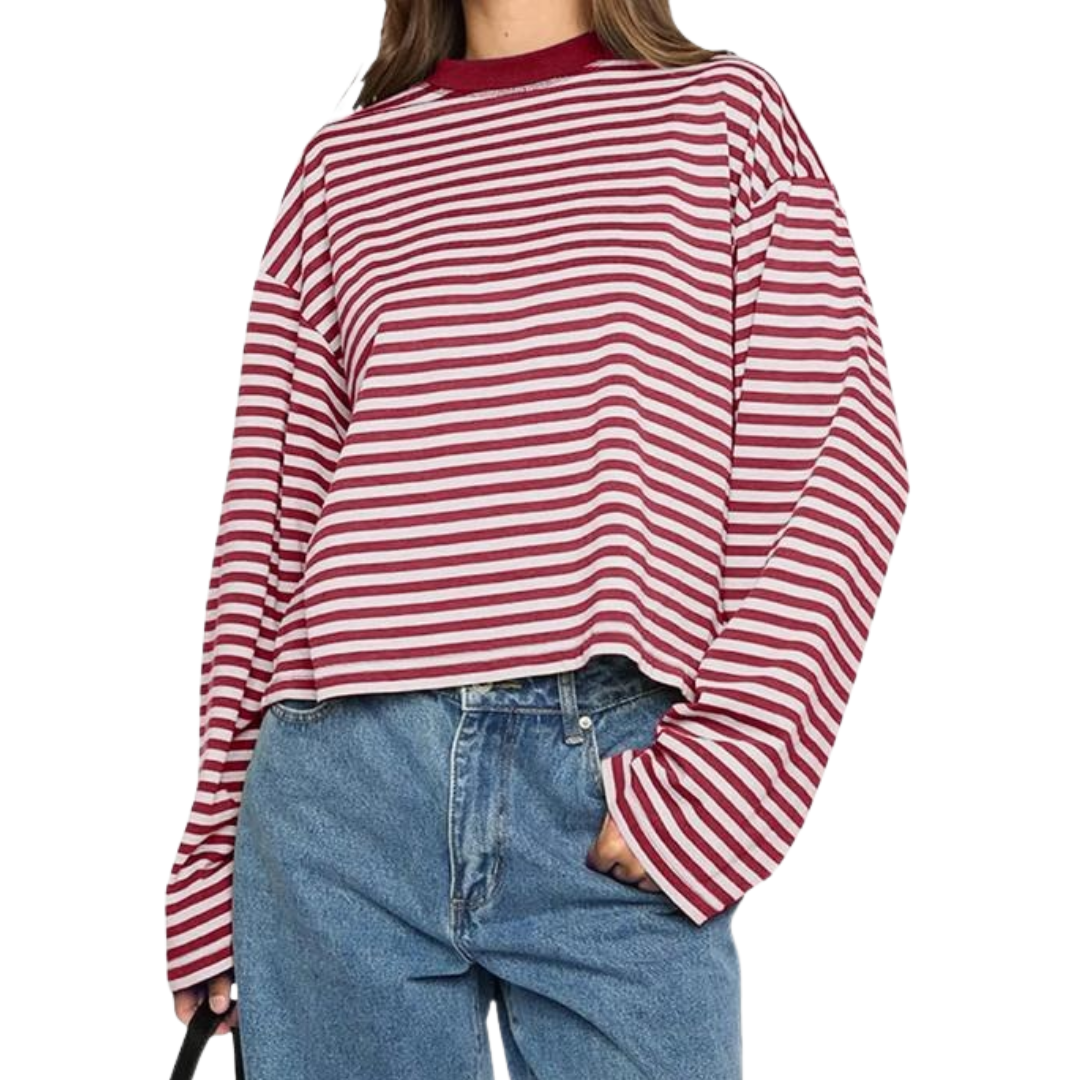WENDI™ – Lässiges Color-Block-Streifen-Sweatshirt