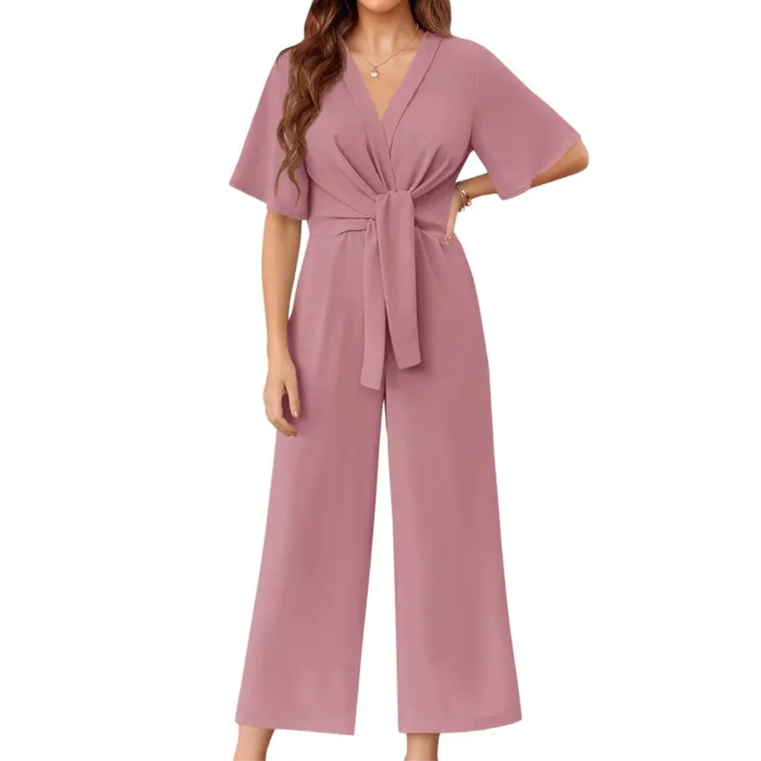 WAVERLY™ – Entspannter Jumpsuit mit V-Ausschnitt und weitem Bein