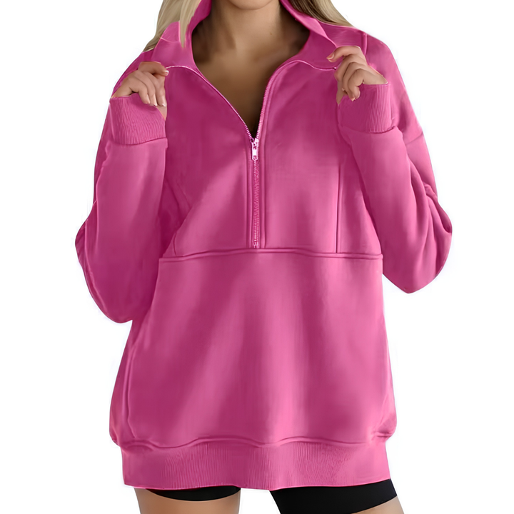 HADLOW™ – Gemütliches Fleece-Halbzip-Pullover-Sweatshirt