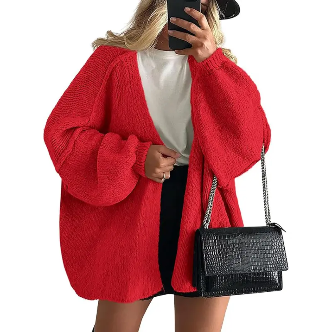 WINONA™ – Gemütliche Oversized Strickjacke mit Laternenärmeln