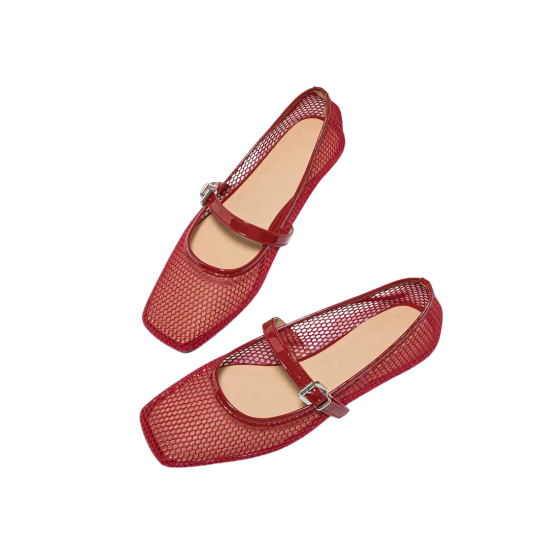 WREN™ – Atmungsaktive Mary Jane Flats mit Aussparungen