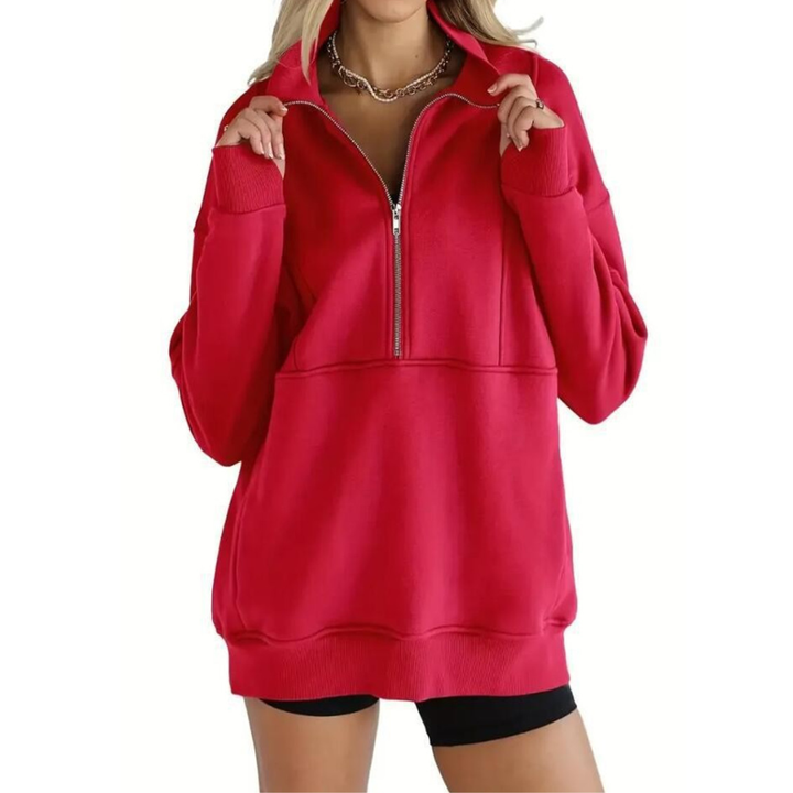 HADLOW™ – Gemütliches Fleece-Halbzip-Pullover-Sweatshirt
