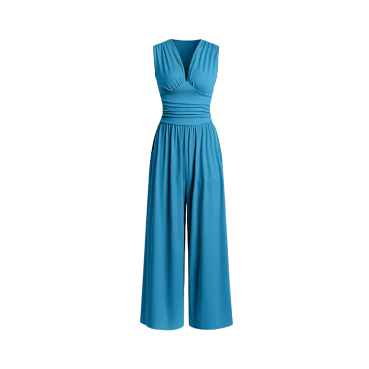 WYLENE™ – Ärmelloser gerippter Jumpsuit mit weitem Bein