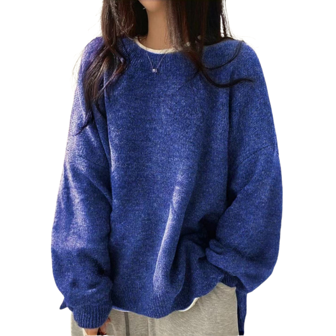 DAGNY™ – Gemütlicher Pullover mit überschnittenen Schultern und geschlitztem Saum