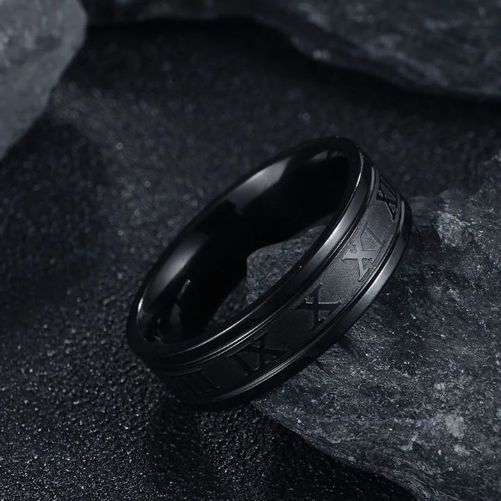 NOELLE™ – Moderner Ring mit römischen Ziffern