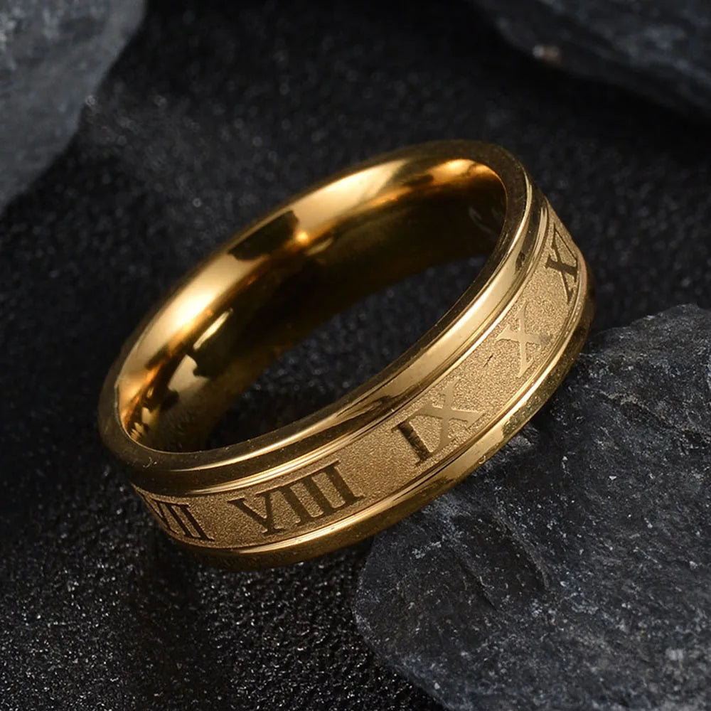 NOELLE™ – Moderner Ring mit römischen Ziffern