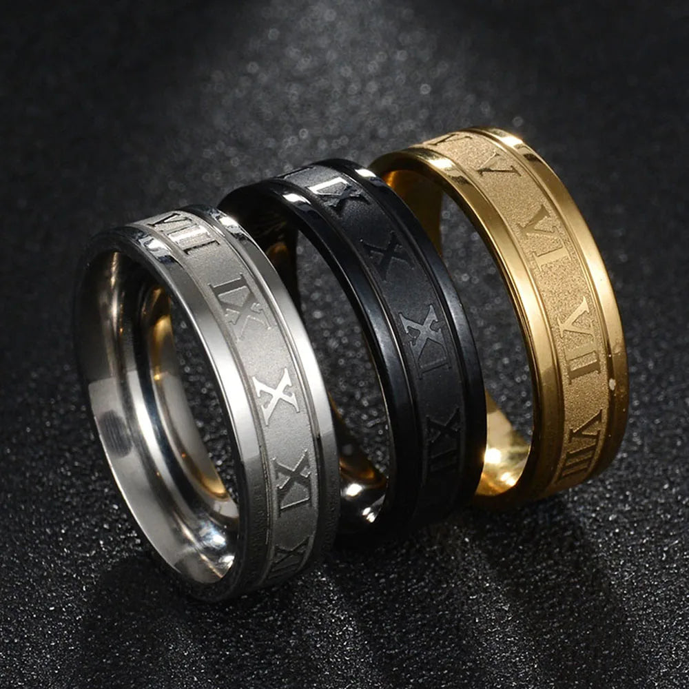 NOELLE™ – Moderner Ring mit römischen Ziffern