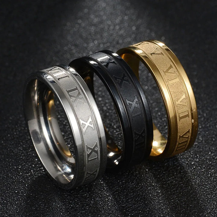 NOELLE™ – Moderner Ring mit römischen Ziffern