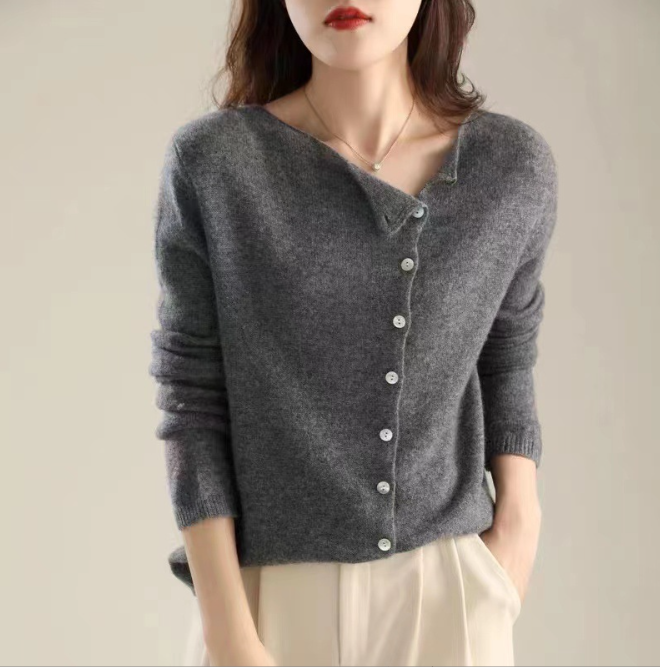MOLLY™ - Zopfstrickpullover mit Knopfleiste für Herbst & Winter