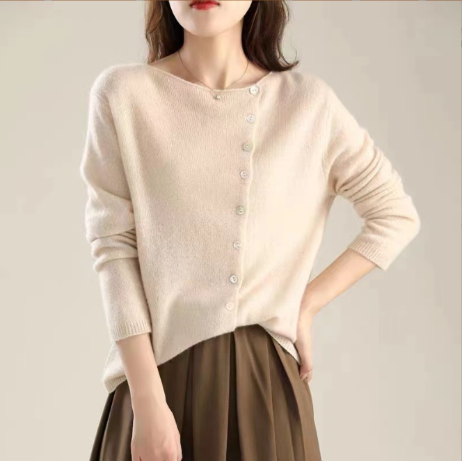 MOLLY™ - Zopfstrickpullover mit Knopfleiste für Herbst & Winter