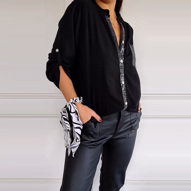 DANICA™ - Paillettenverzierte Bluse