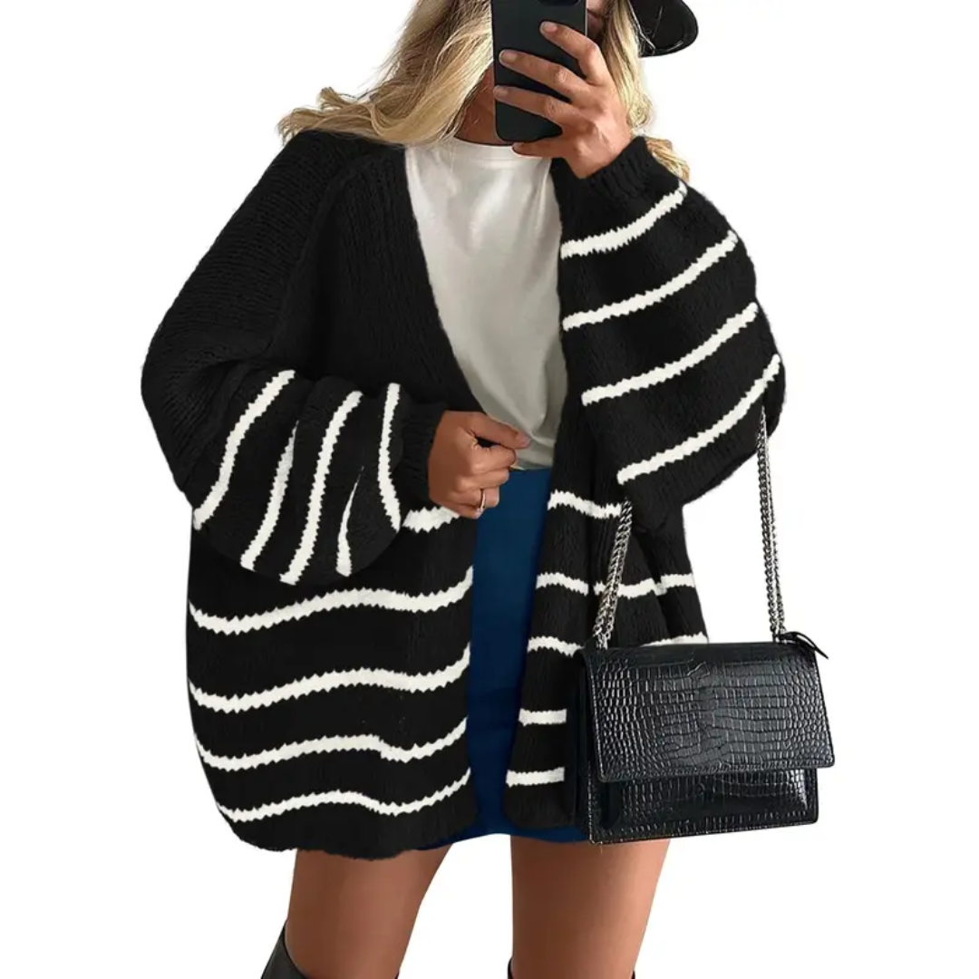 WINONA™ – Gemütliche Oversized Strickjacke mit Laternenärmeln