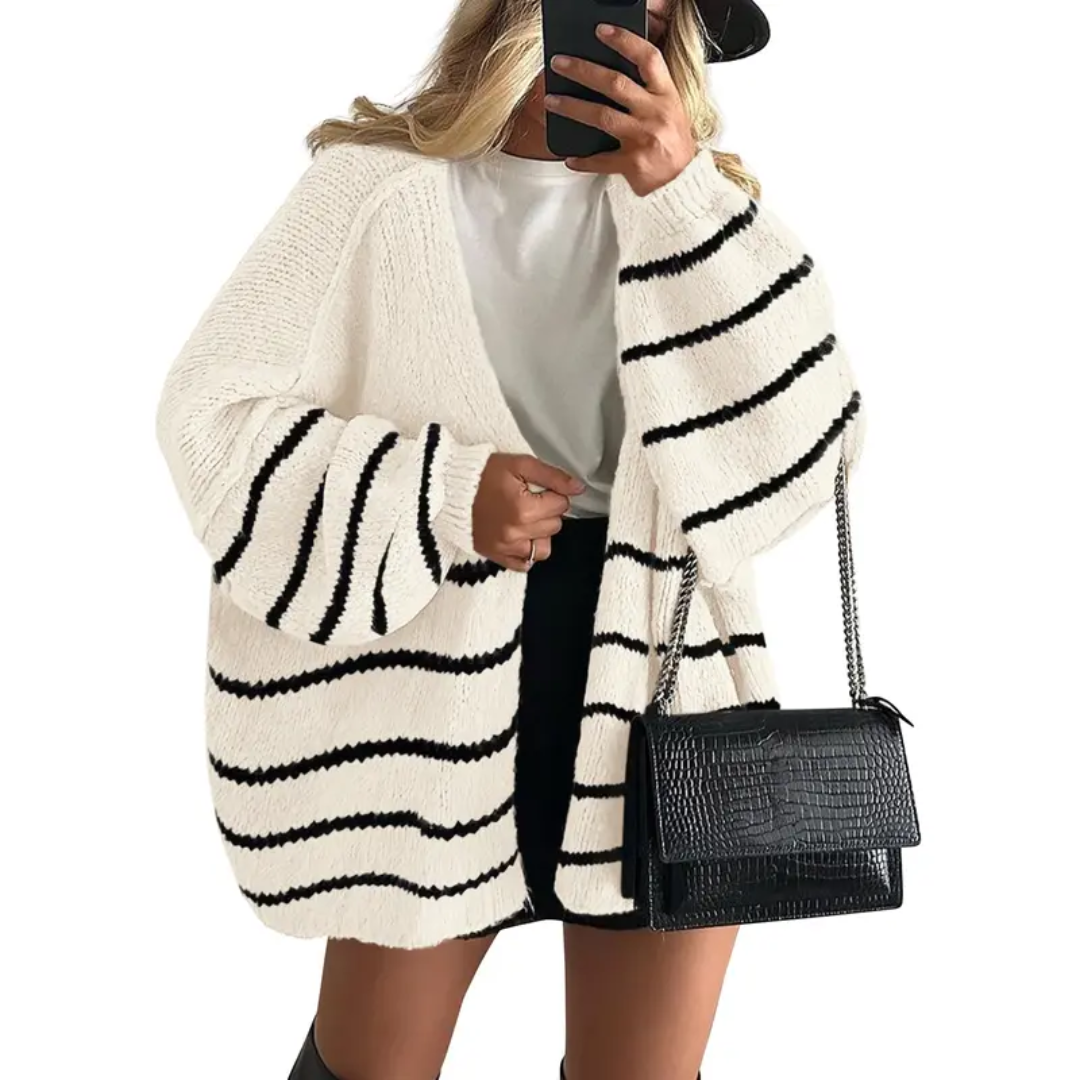 WINONA™ – Gemütliche Oversized Strickjacke mit Laternenärmeln