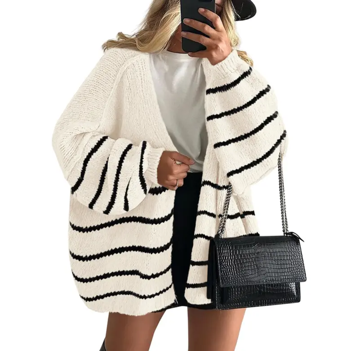 WRENLEY™ – Gemütlicher, oversized Cardigan mit offener Vorderseite