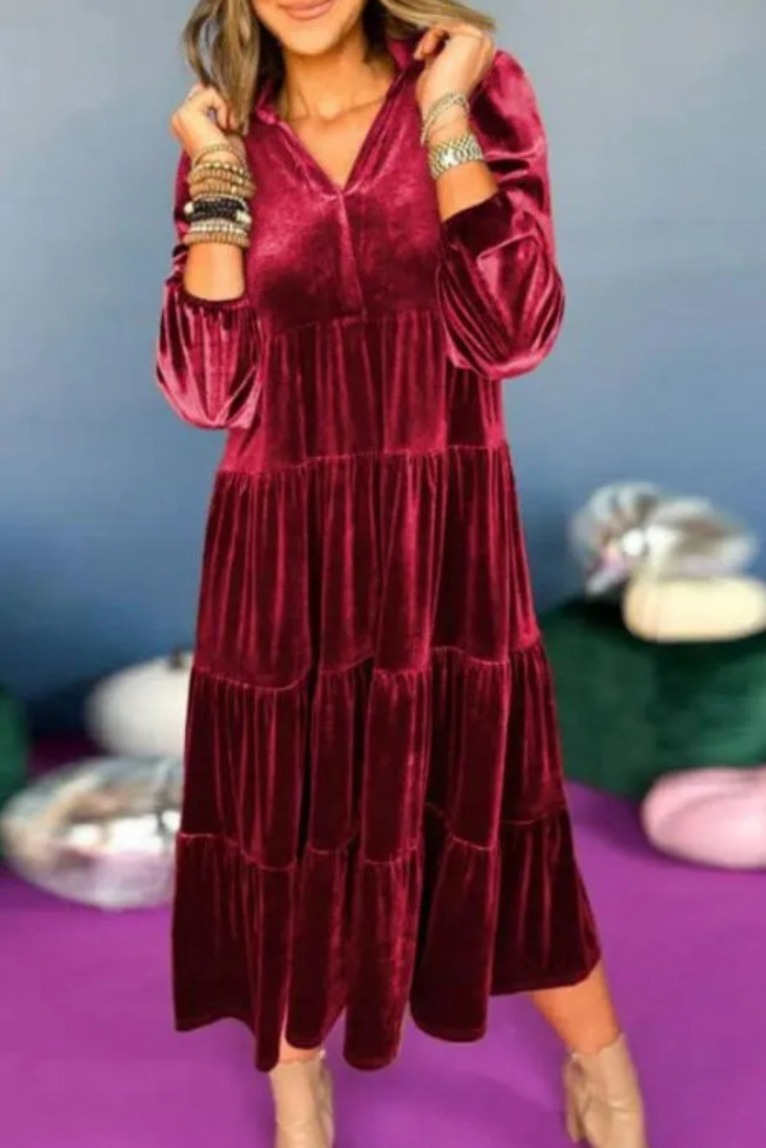 DALORA™ - Midikleid aus Samt