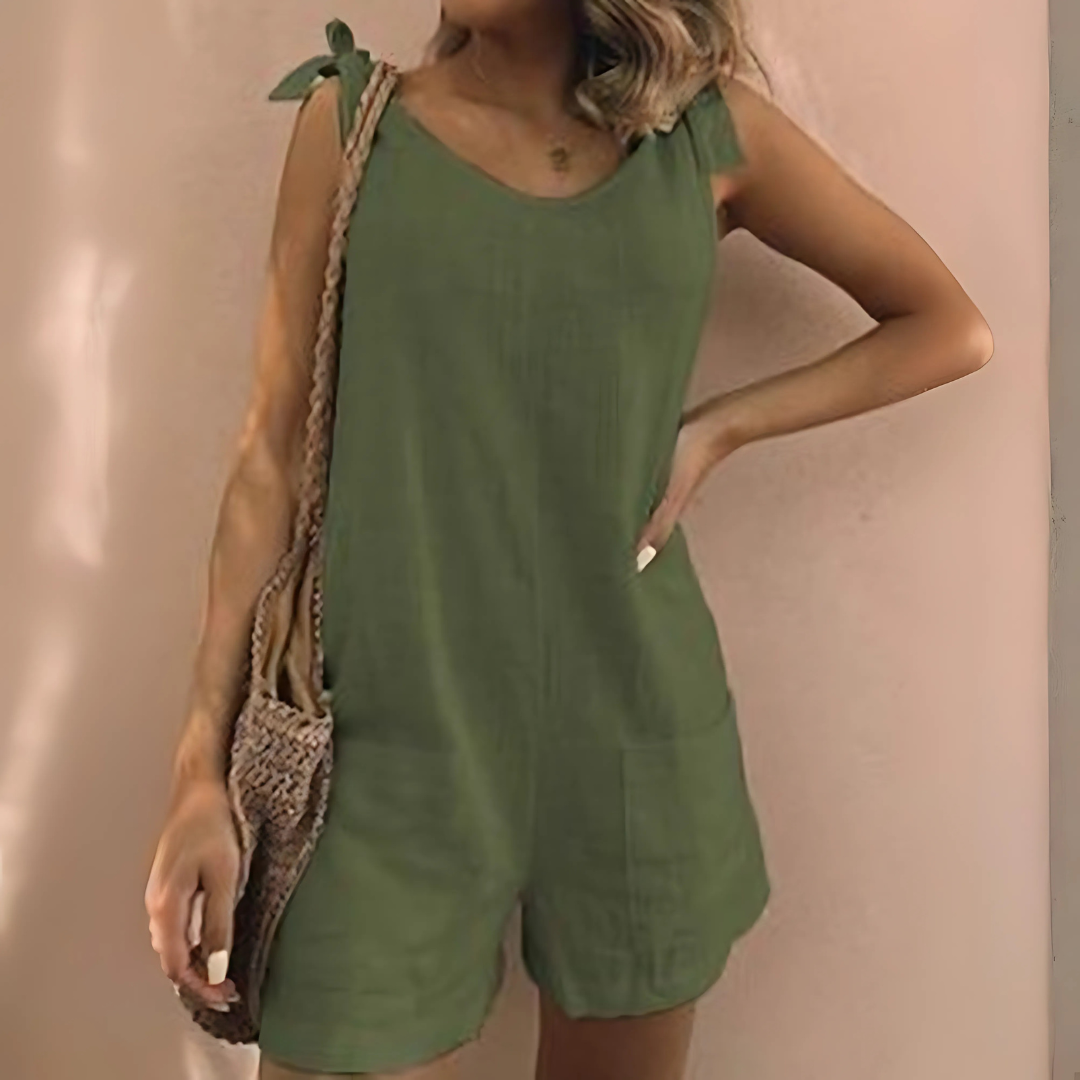 LILA™ – Lässiger ärmelloser Einteiler-Playsuit