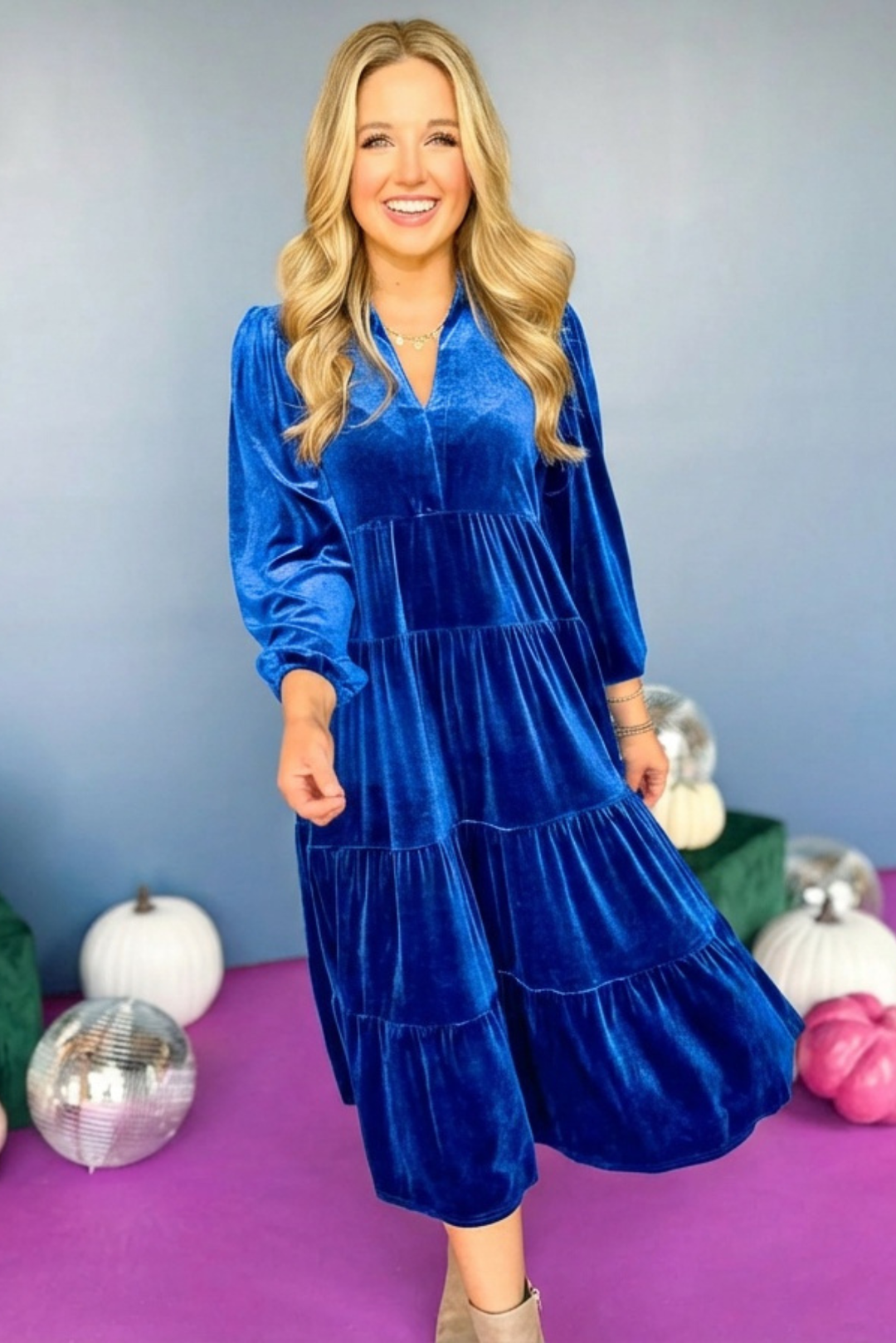 DALORA™ - Midikleid aus Samt