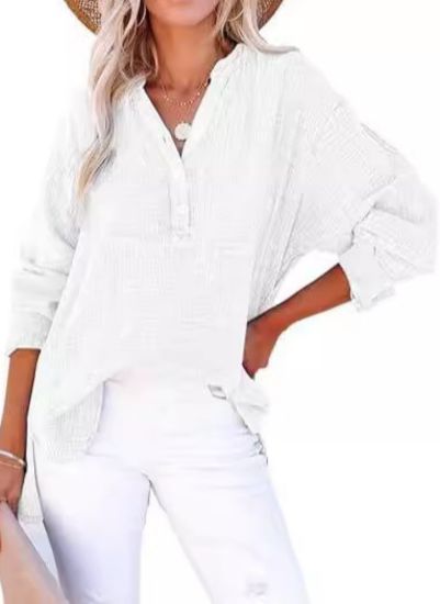 AYLA™ – Lässige V-Ausschnitt-Bluse