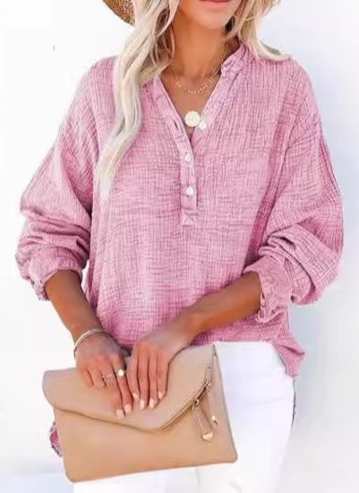 AYLA™ – Lässige V-Ausschnitt-Bluse