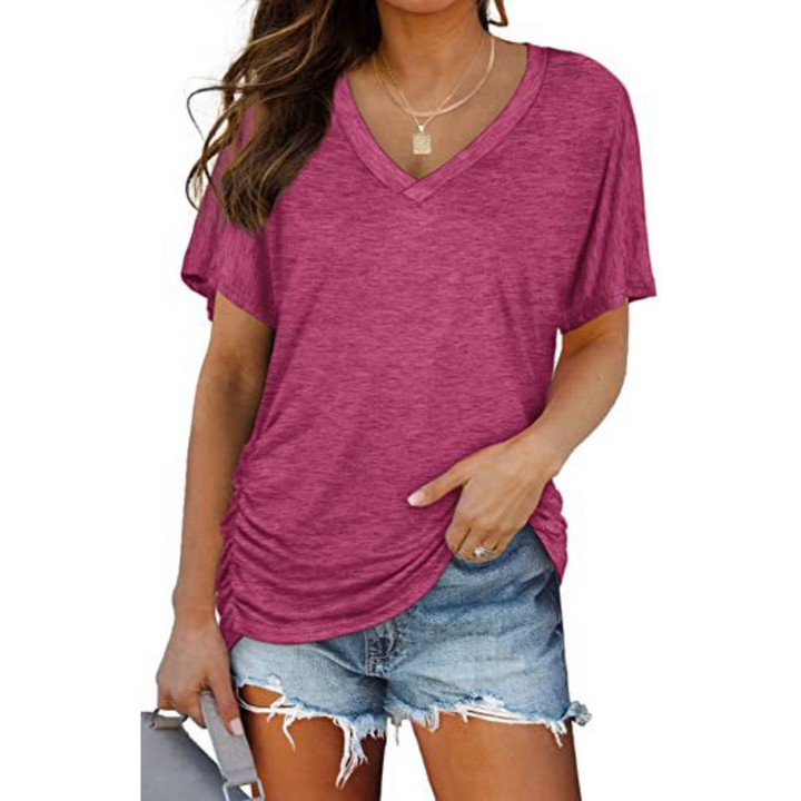 EILY™ – Klassisches V-Neck Loose Fit Shirt