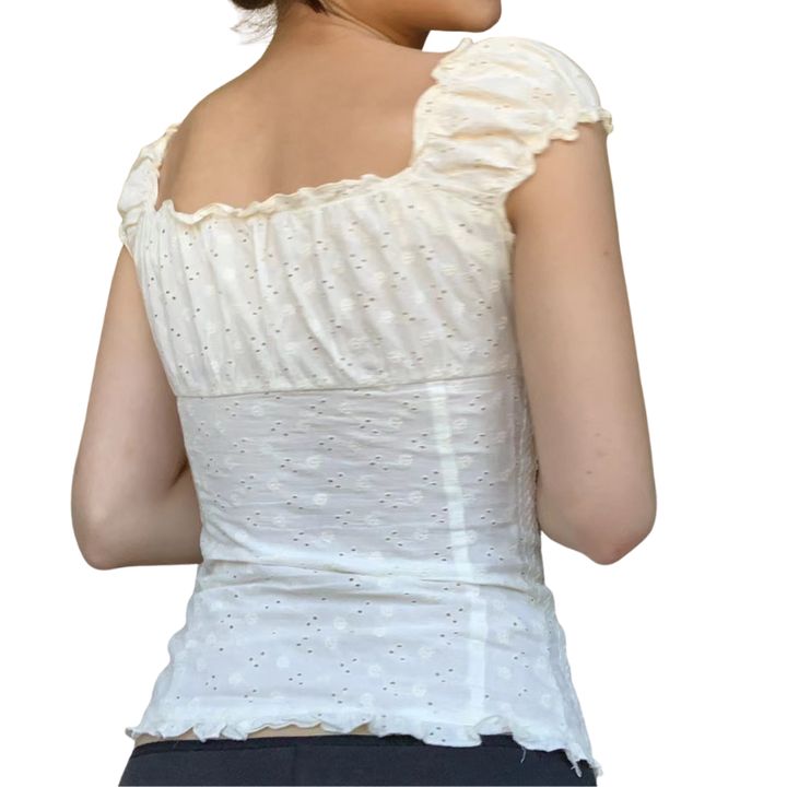 JOSSIE™ – Eleganter V-Ausschnitt mit Knopfdetails