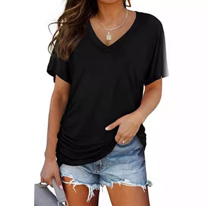 EILY™ – Klassisches V-Neck Loose Fit Shirt